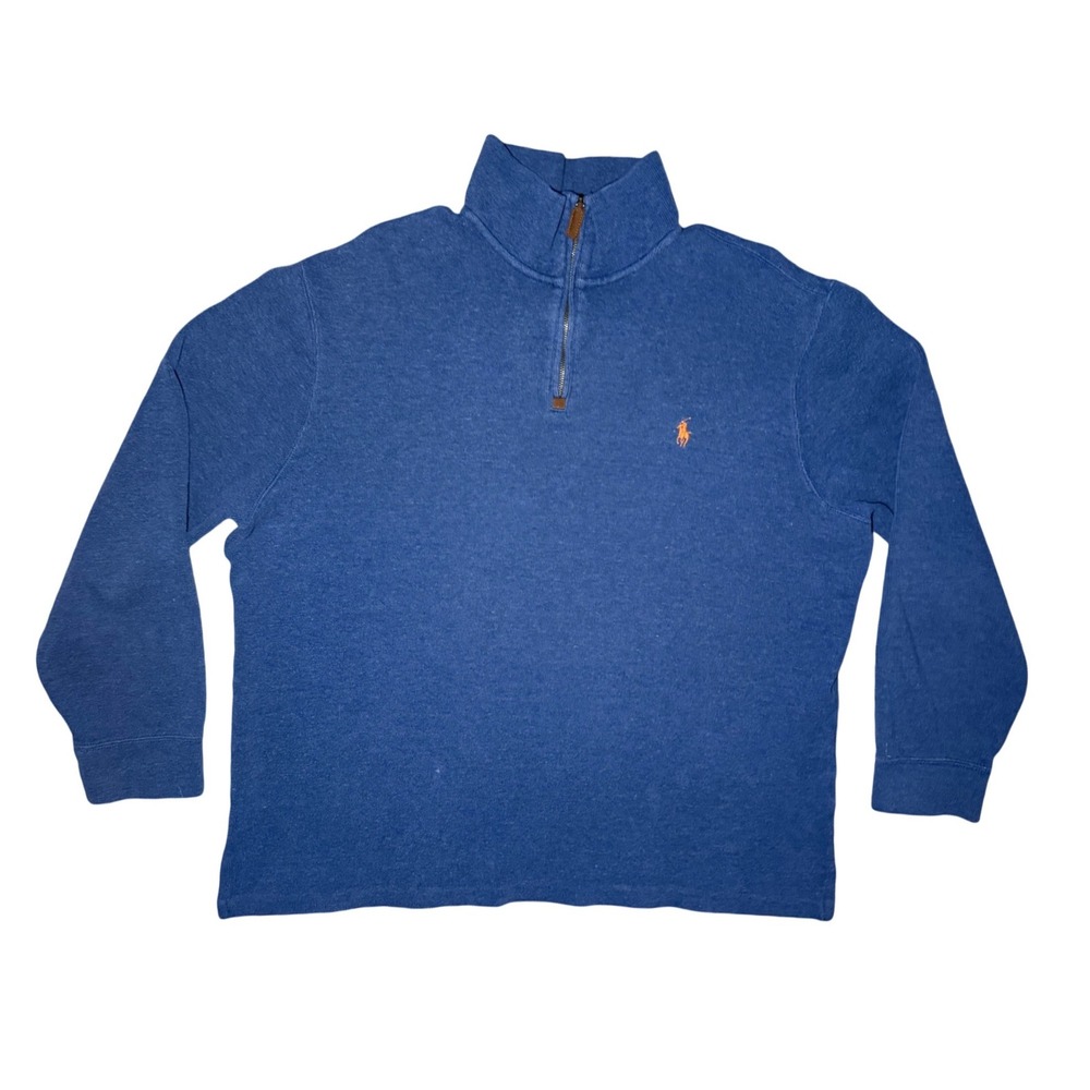 Polo Ralph Lauren Quarter Zip Pullover Men XL Cotton